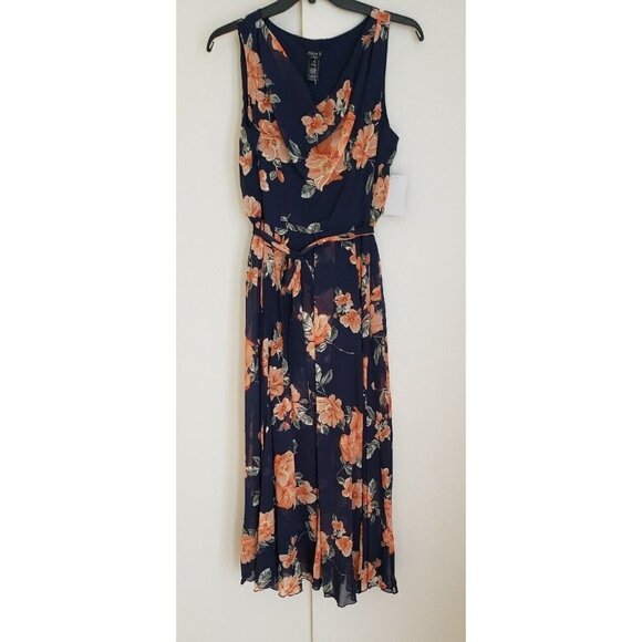 NWT ALEXA B NIGHT MAXI  SEQUIN FLOWER DRESS SZ 14 - Picture 1 of 7